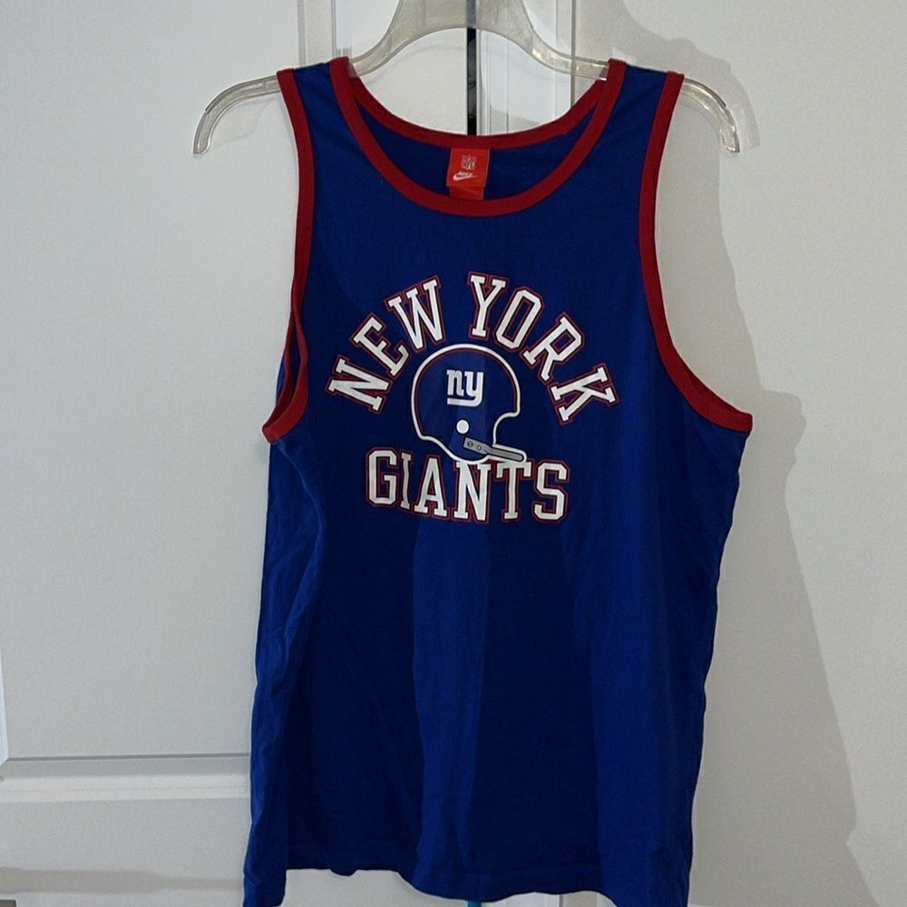 New Nike Vintage New York Giants 2 Bar helmet sleeveless tank T shirt XL slim